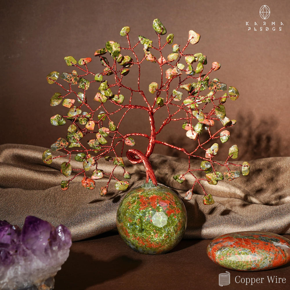 KARMAPLEDGE crystal tree office desk display boosts focus and calm.