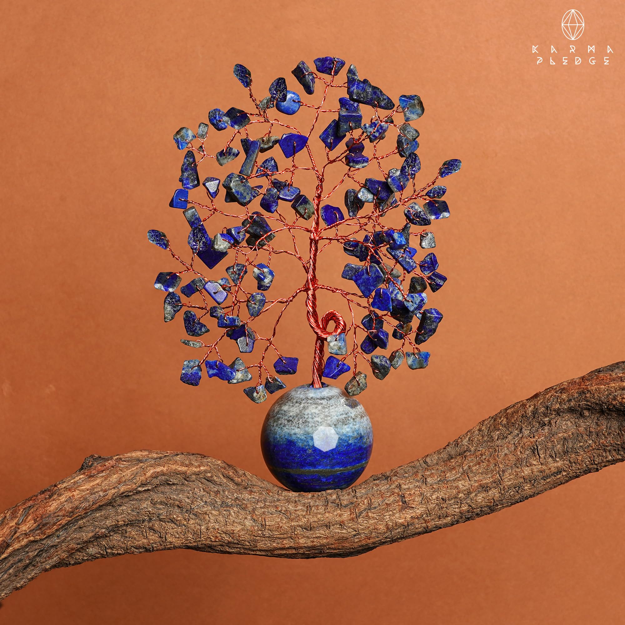 KARMAPLEDGE Crystal Tree ornamental base provides stable display