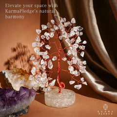 KARMAPLEDGE Crystal Tree table decor adding a soothing glow to a room