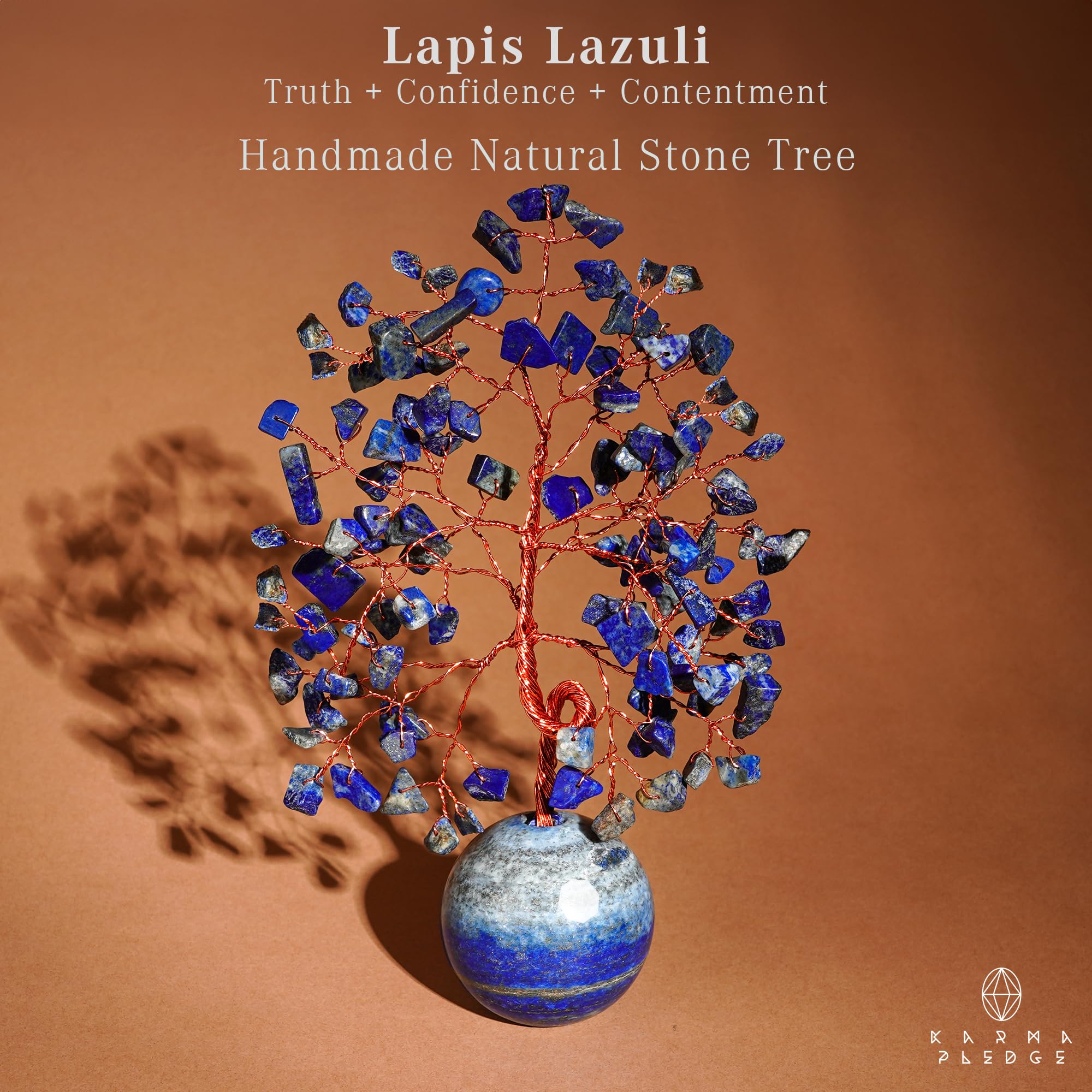 KARMAPLEDGE Crystal Tree with wire branches for a calming workspace