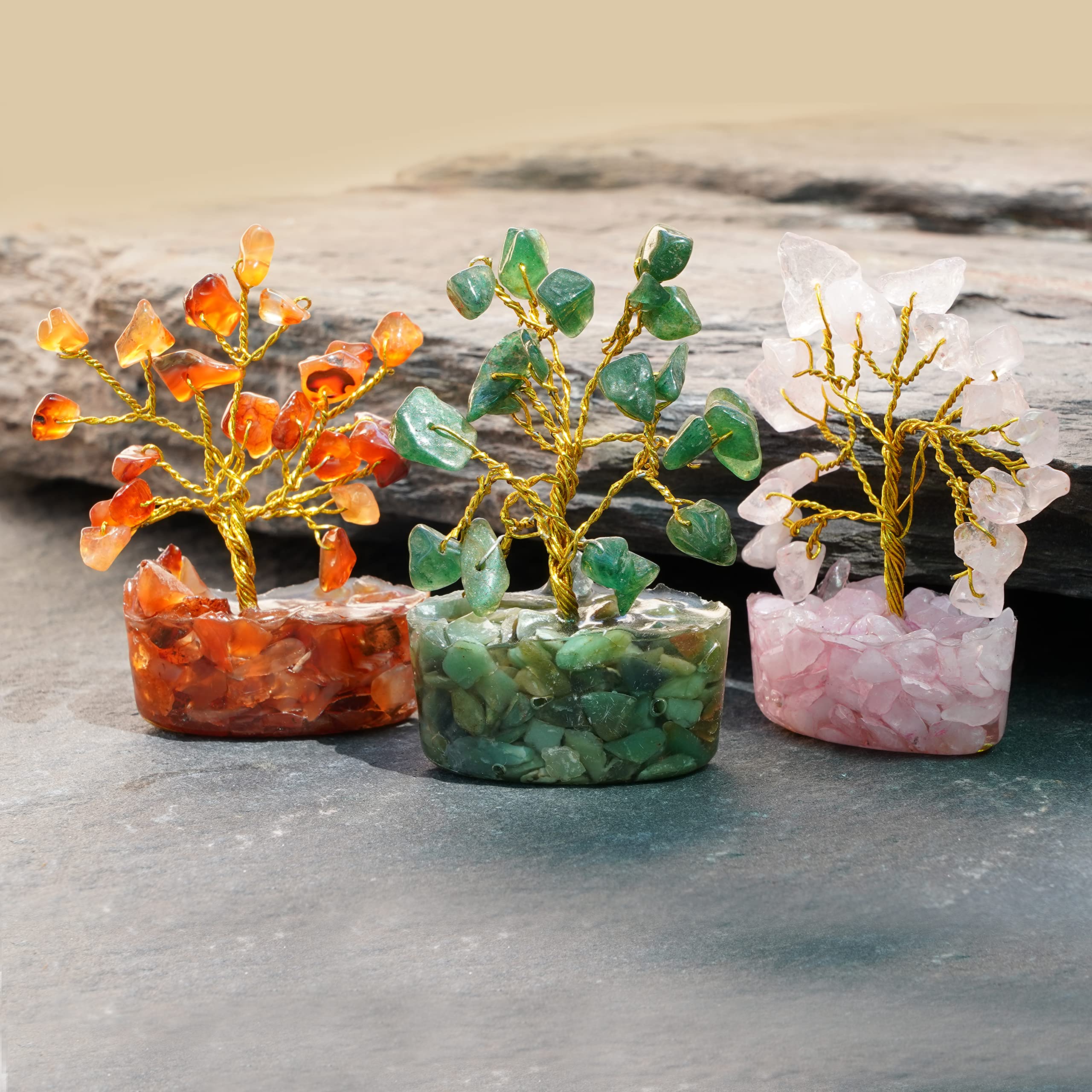 KARMAPLEDGE handcrafted crystal trees on copper wire for striking decor