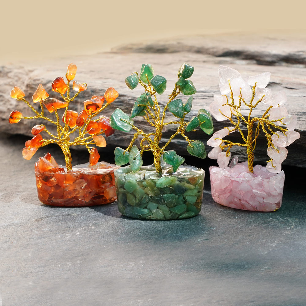 KARMAPLEDGE handcrafted crystal trees on copper wire for striking decor