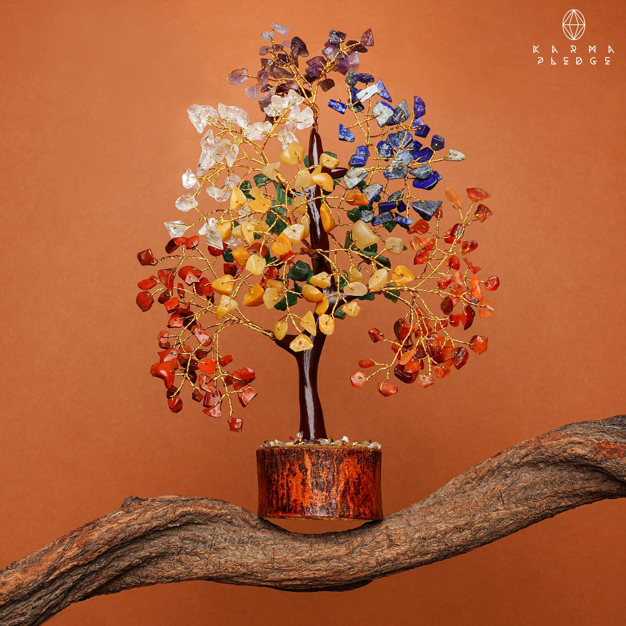 KARMAPLEDGE crystal tree placed on desk elevates workspace ambience
