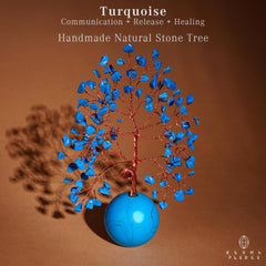 KARMAPLEDGE turquoise chakra stones highlight vibrant color for desk use