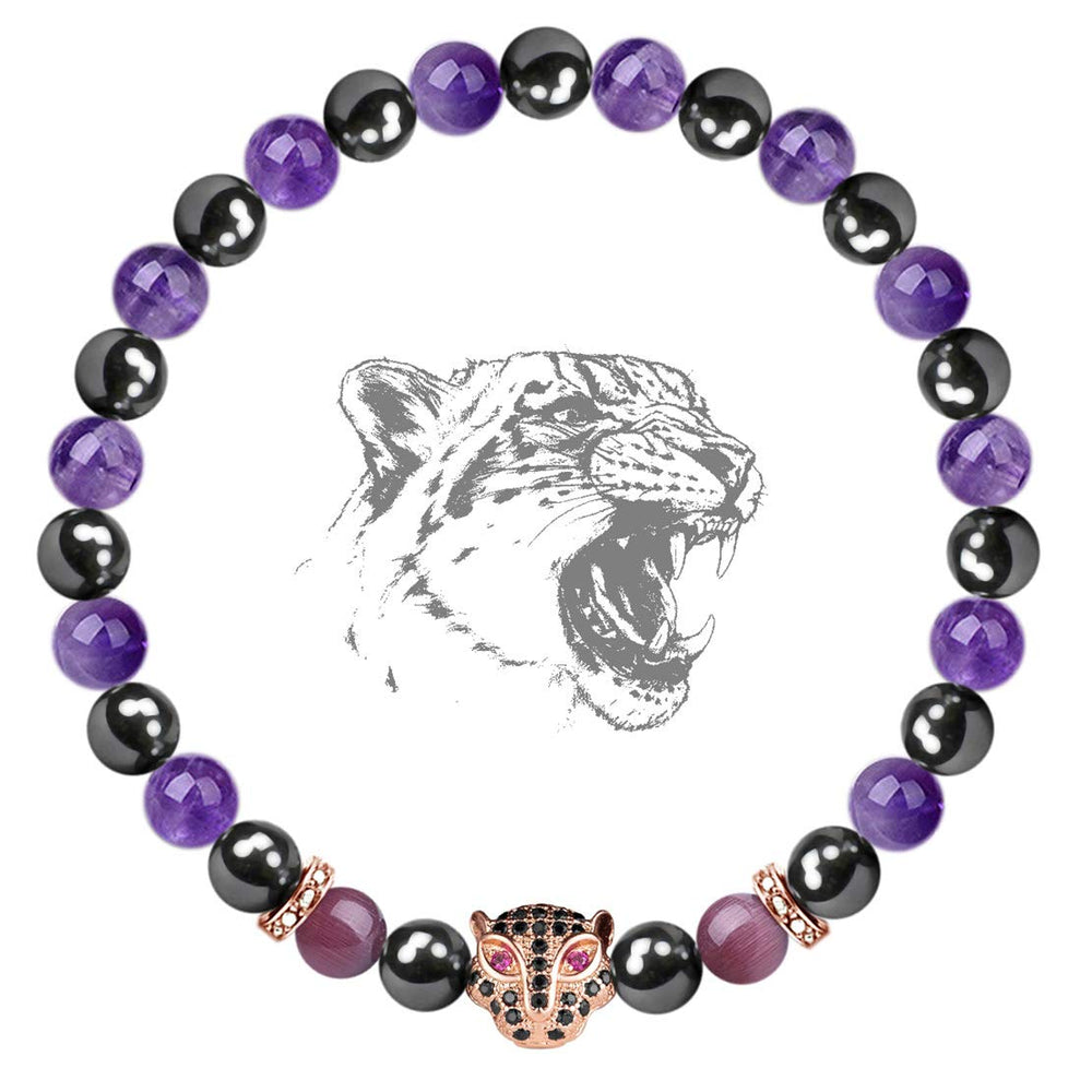 Karseer Black Panther Bracelet with 6mm beads for daily strength and balance.