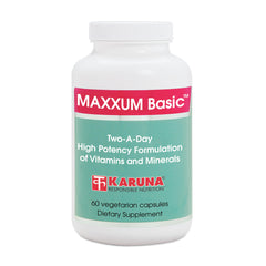 Karuna Maxxum Basic 60 vcaps bottle and label for a complete daily micronutrient routine.