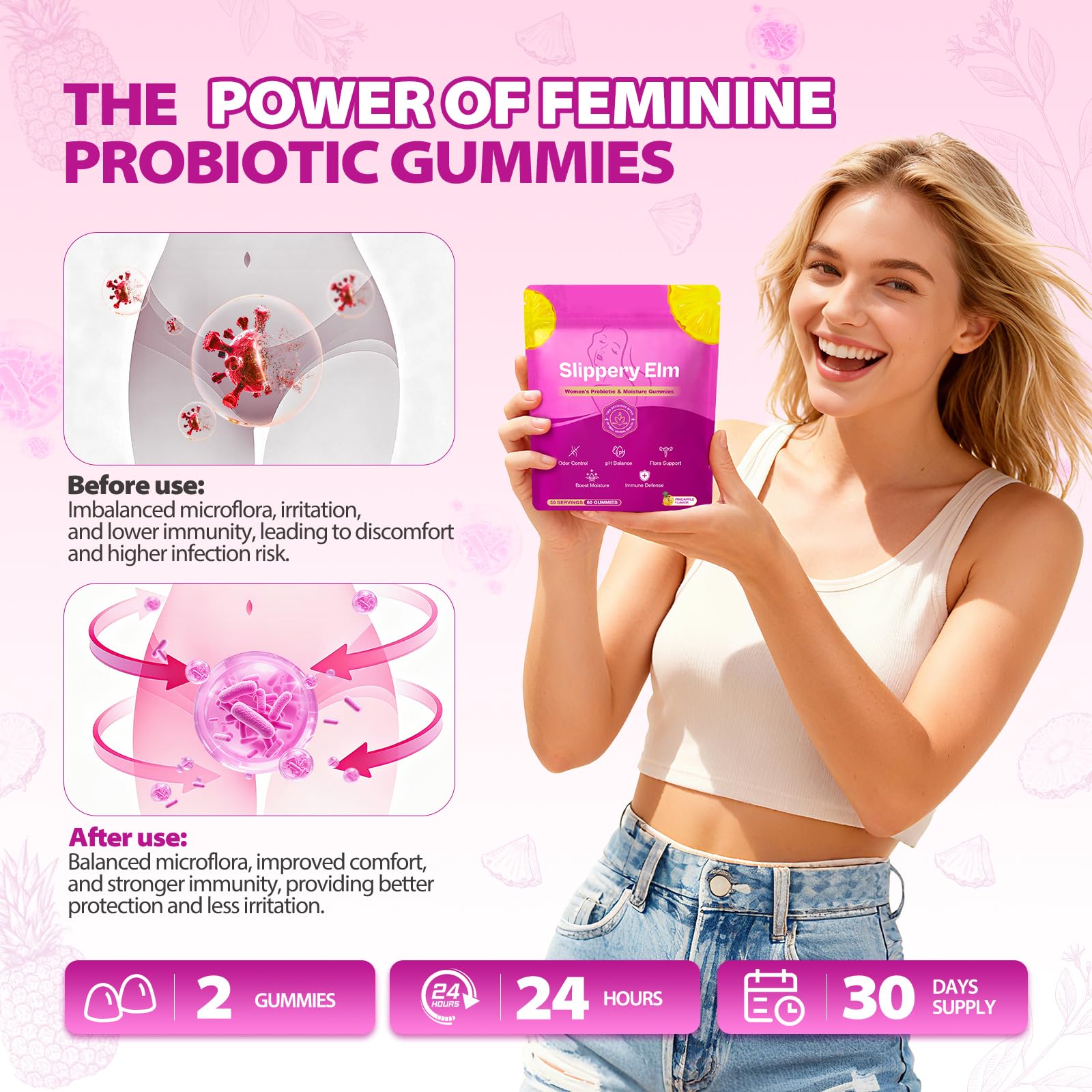 Kaseano airtight bottle packaging keeps gummies fresh.