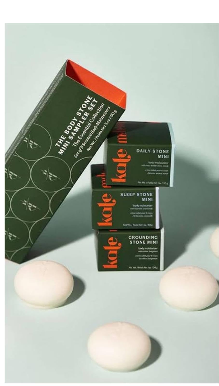 Kate McLeod Essential Collection Mini Sampler Set shows three stones for discovery and gifting.