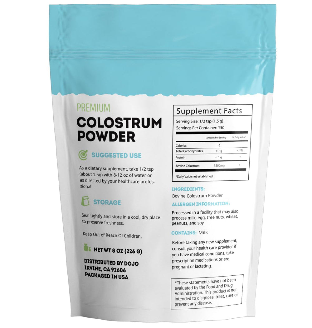 Half teaspoon serving of Kate Naturals Colostrum Powder ready to mix