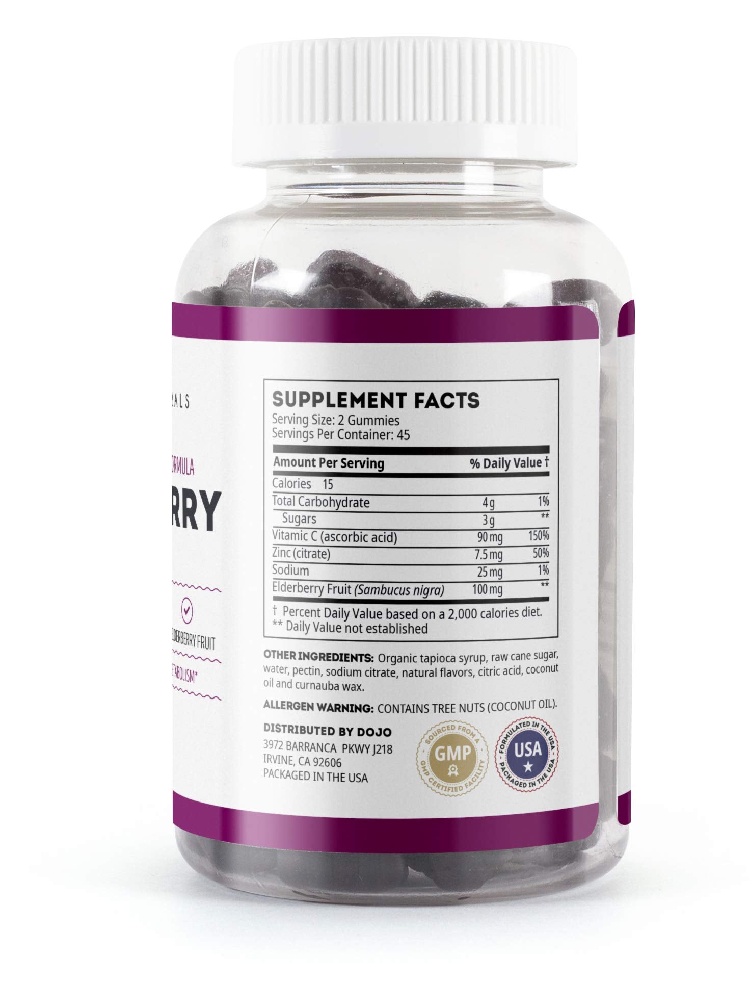Kate Naturals Elderberry Gummies close-up texture, soft and chewy for comfortable chewing.