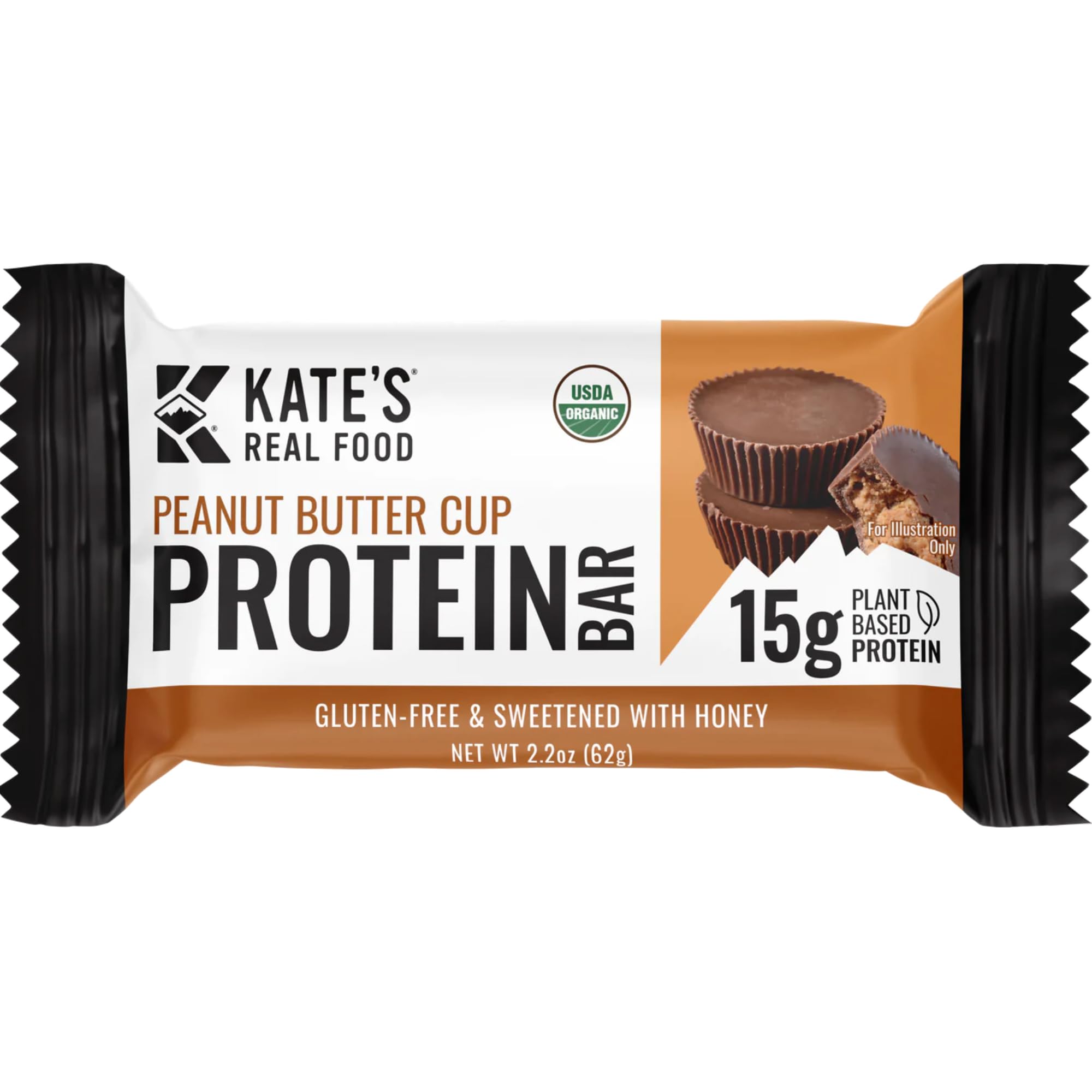 Kate’s Real Food Peanut Butter Cup Bar 12-pack for on-the-go protein and satisfying flavor.