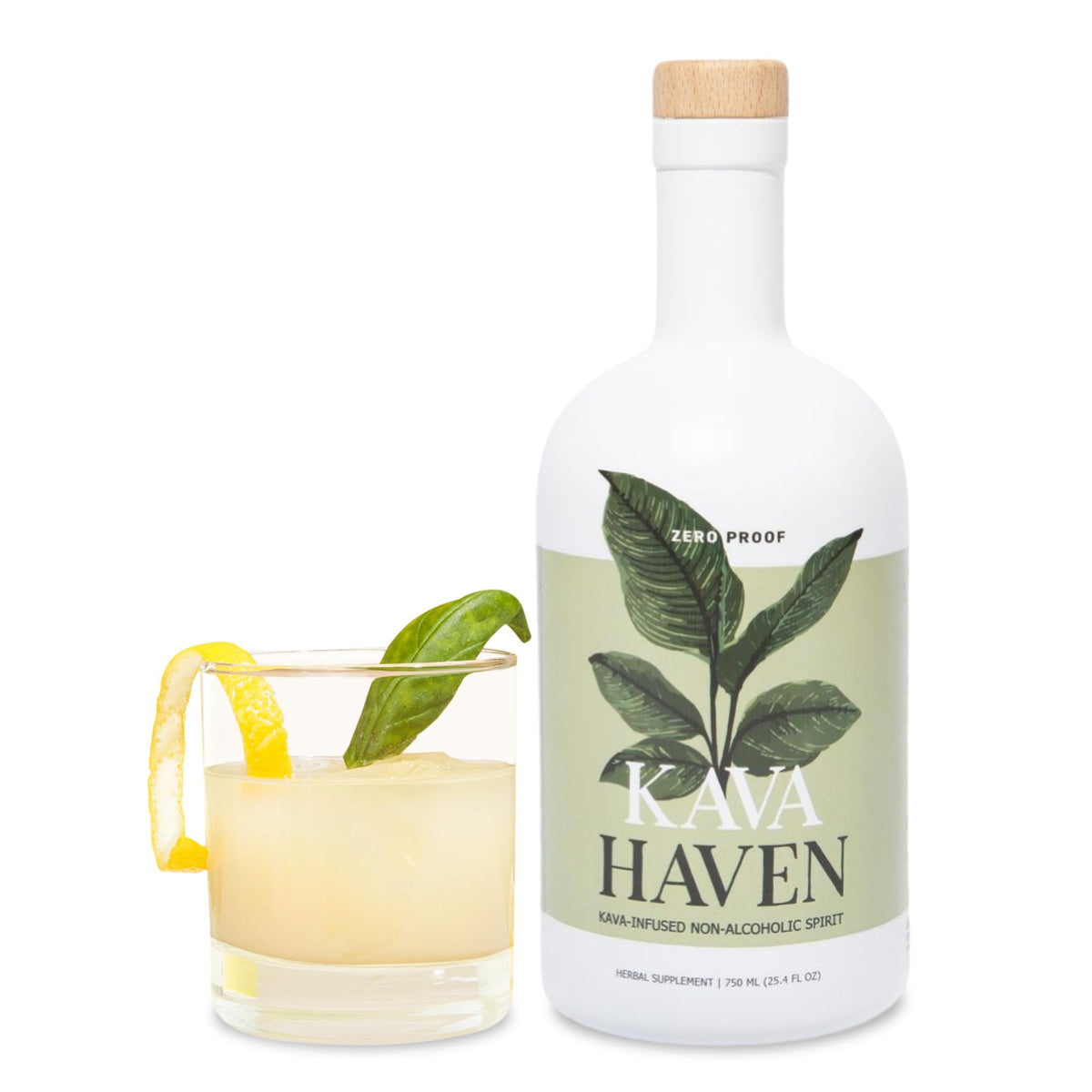 Kava Haven Lemon Ginger bottle ready for a relaxing sip