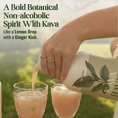 Kava Haven Lemon Ginger label highlights natural ingredients