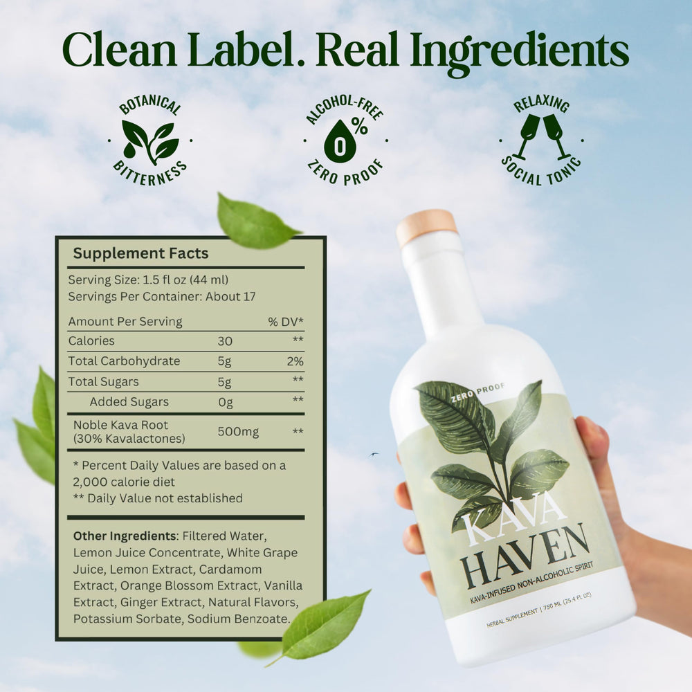 Kava Haven Lemon Ginger pour invites a calming moment