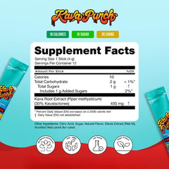 KAVA PUNCH premium kava extract ingredient visualization