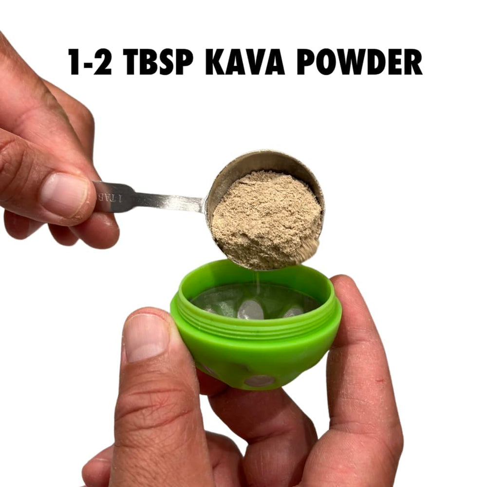 Kavafied AluBall stainless mesh provides clean filtration for all kava powders.