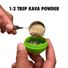 Kavafied AluBall stainless mesh provides clean filtration for all kava powders.