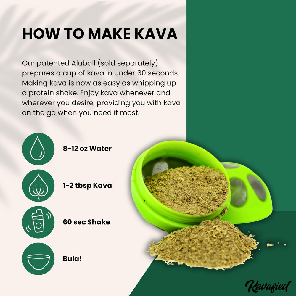 Kavafied KAVA BATI packaging showcases noble Fijian kava quality.