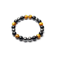 KAVAGOBO triple protection bracelet with tiger eye beads for everyday confidence.