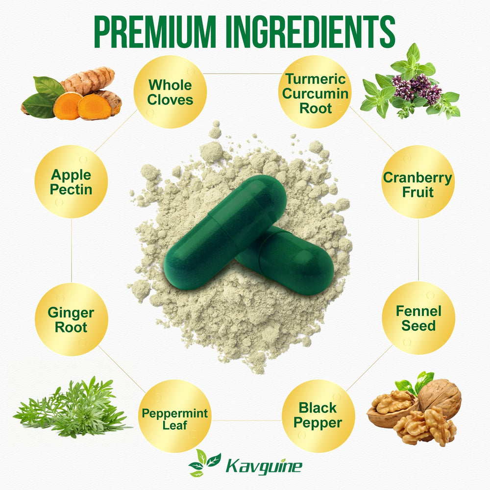 Kavguine peppermint and fennel for digestive comfort after meals.