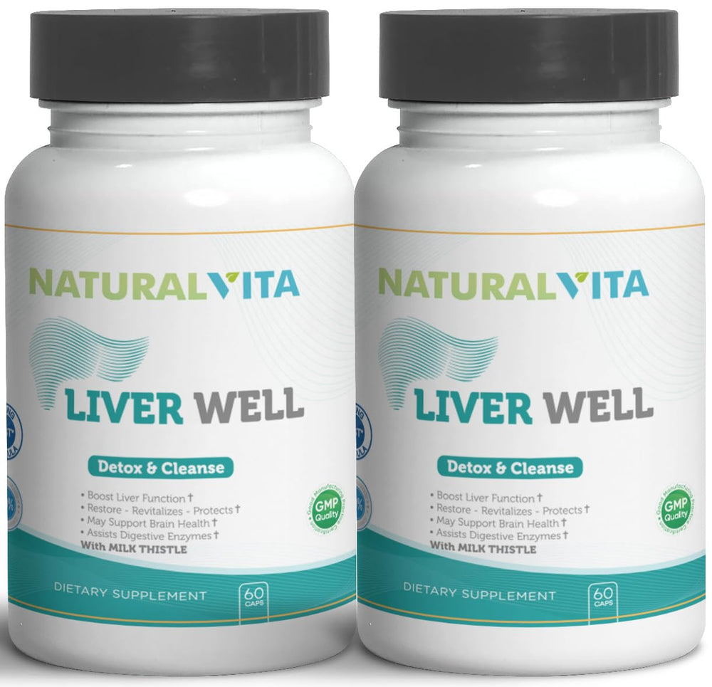 Kaxilu Liver Well bottle illustrates a natural liver support formula for daily wellness