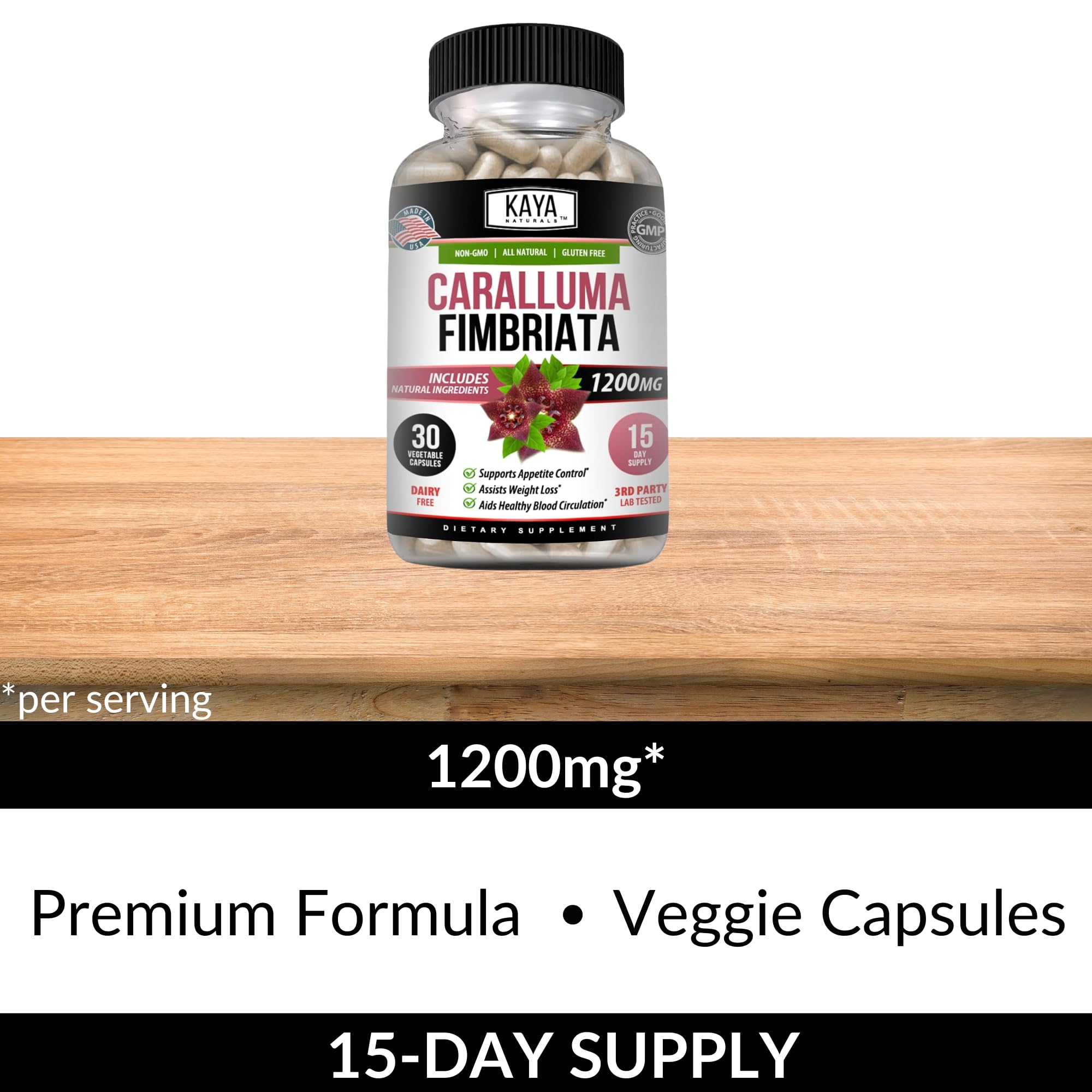 Capsules with glass of water ready for daily use.