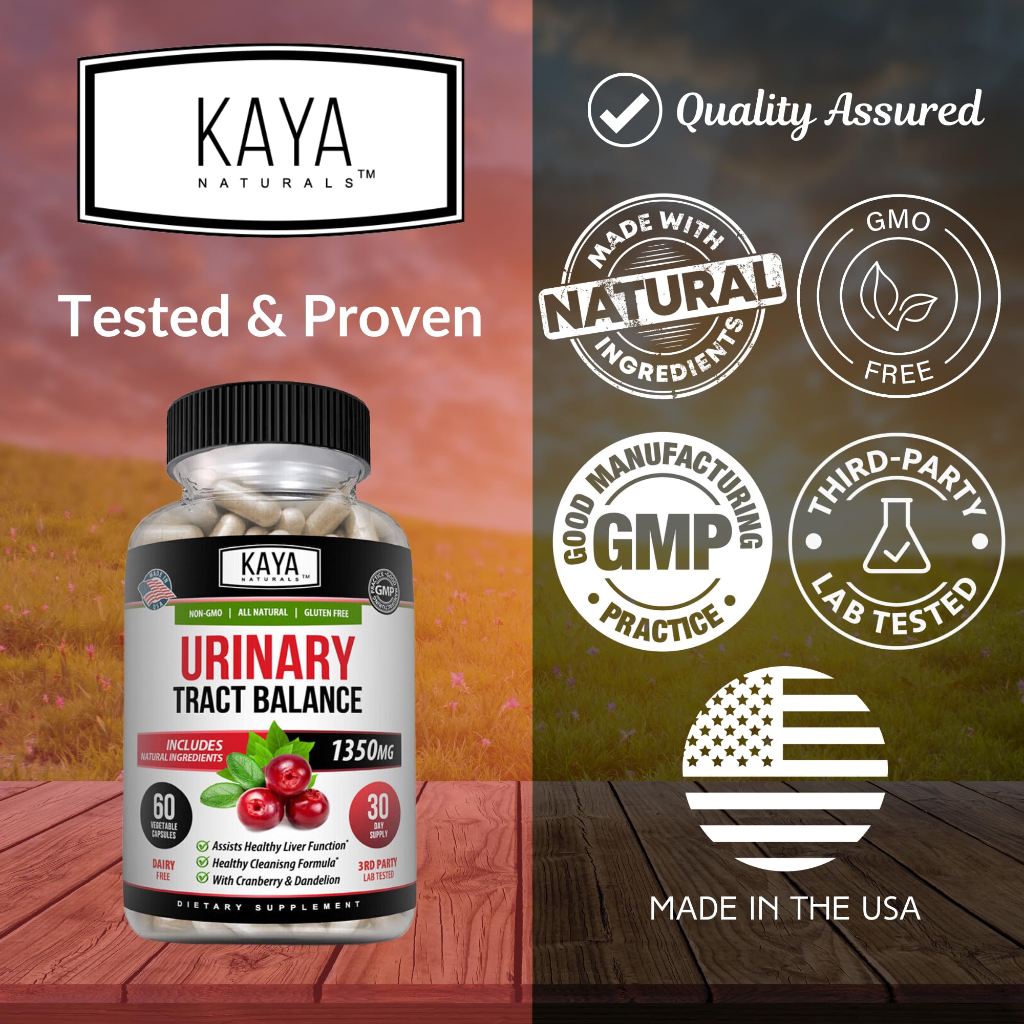 Kaya Naturals D-Mannose Hibiscus Extract with floral notes for balanced pH support