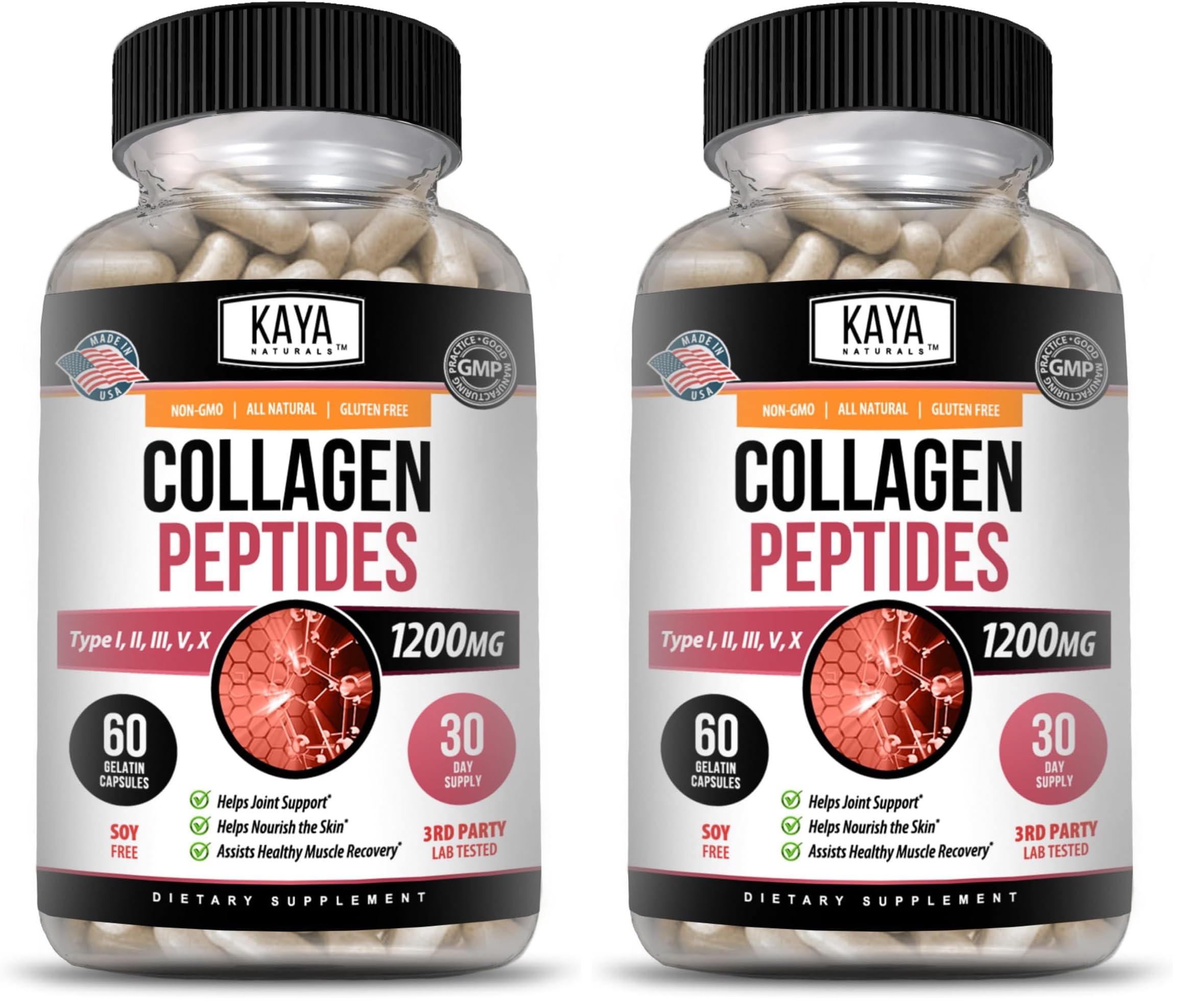 Kaya Naturals Multi Collagen bottle front for daily wellness.