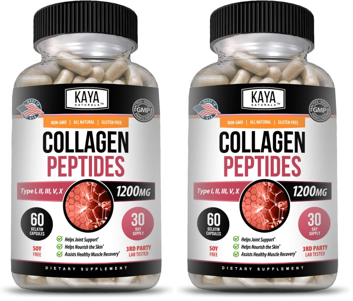 Kaya Naturals Multi Collagen bottle front for daily wellness.