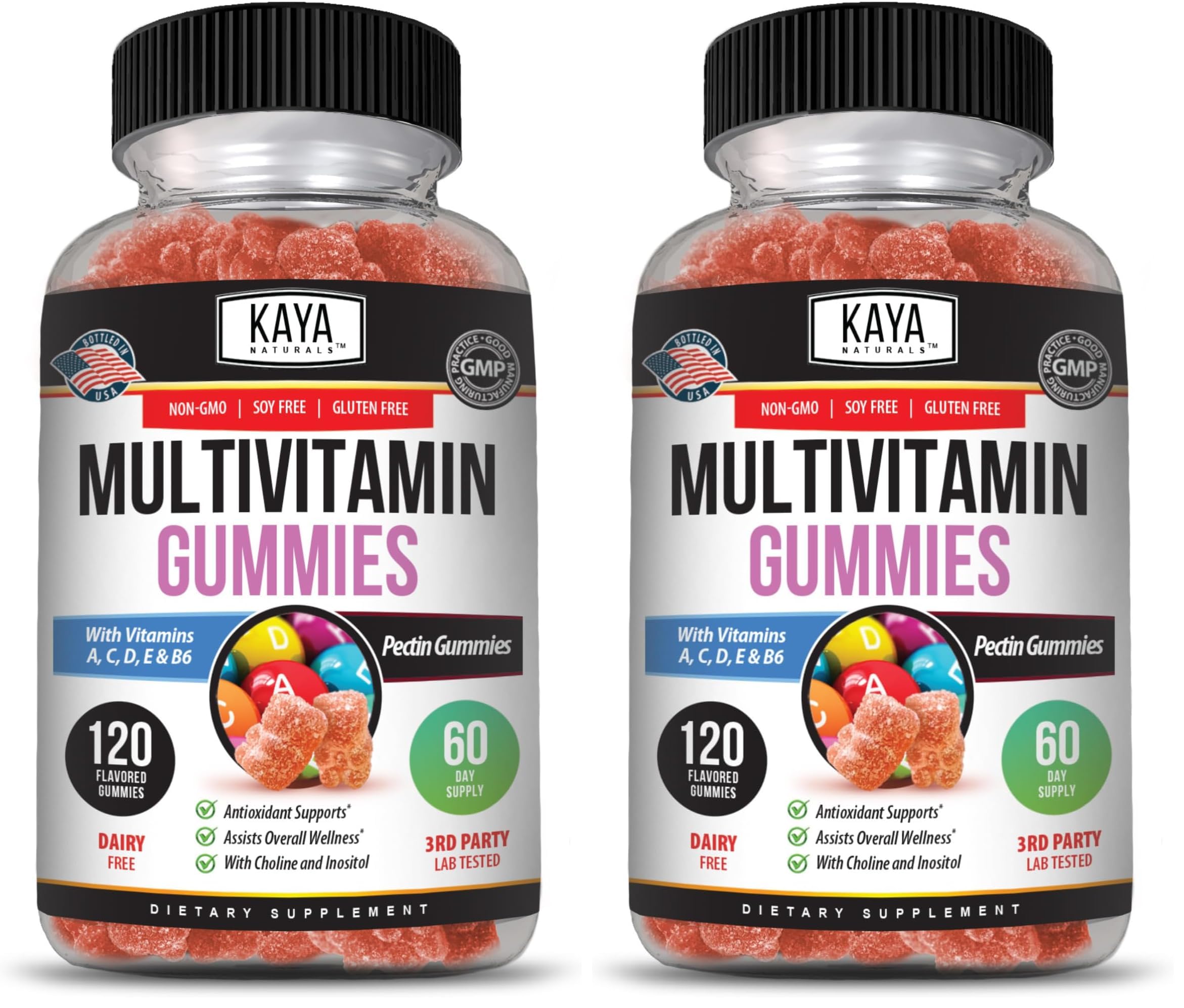 Kaya Naturals multivitamin gummy packaging reinforces brand identity for reliable daily nutrition.