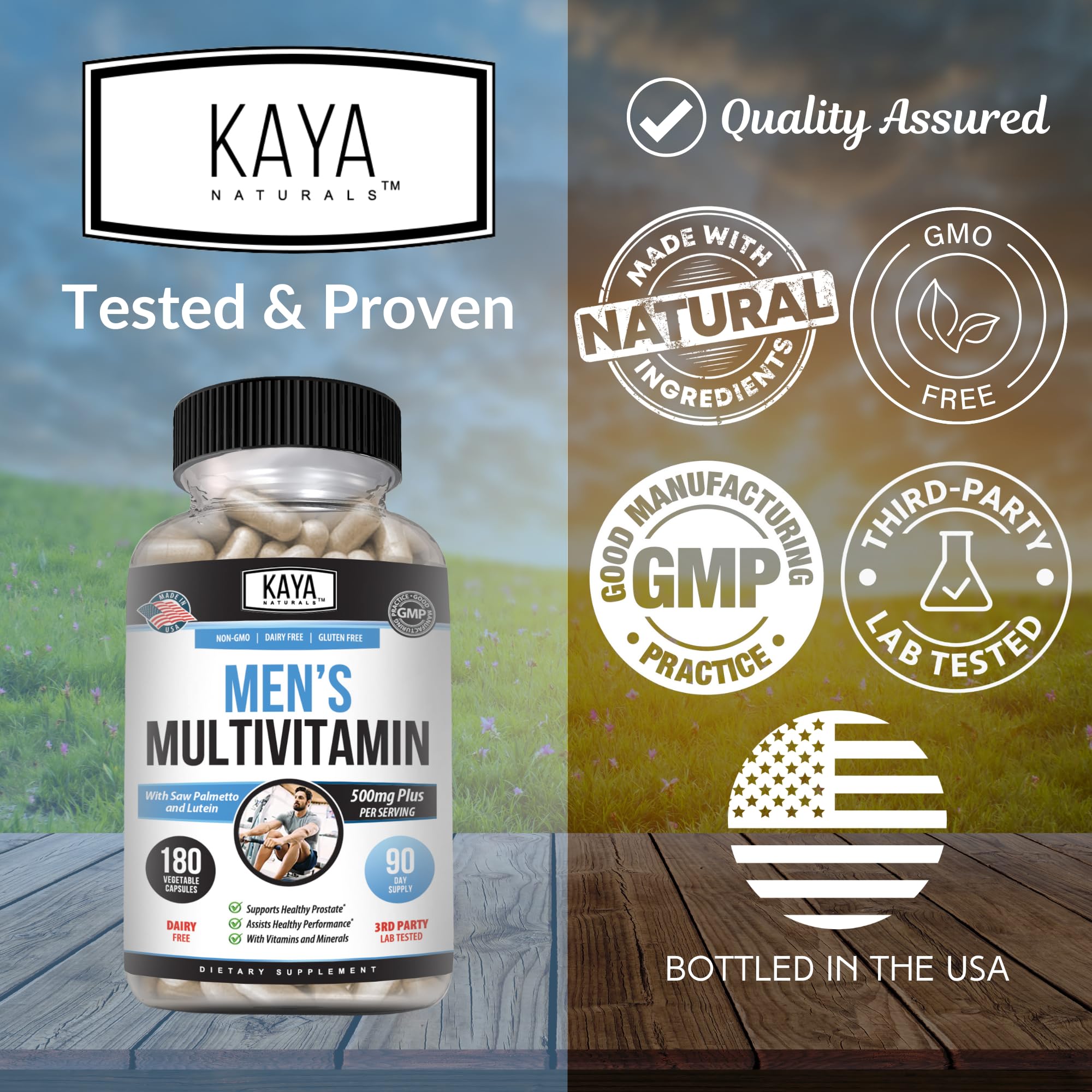 Kaya Naturals packaging on shelf signaling trusted US made quality.