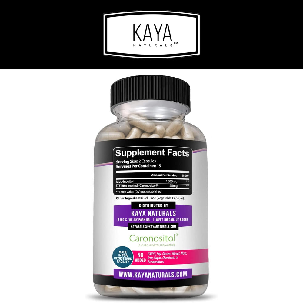 Kaya Naturals capsules close-up showing easy-to-swallow design.
