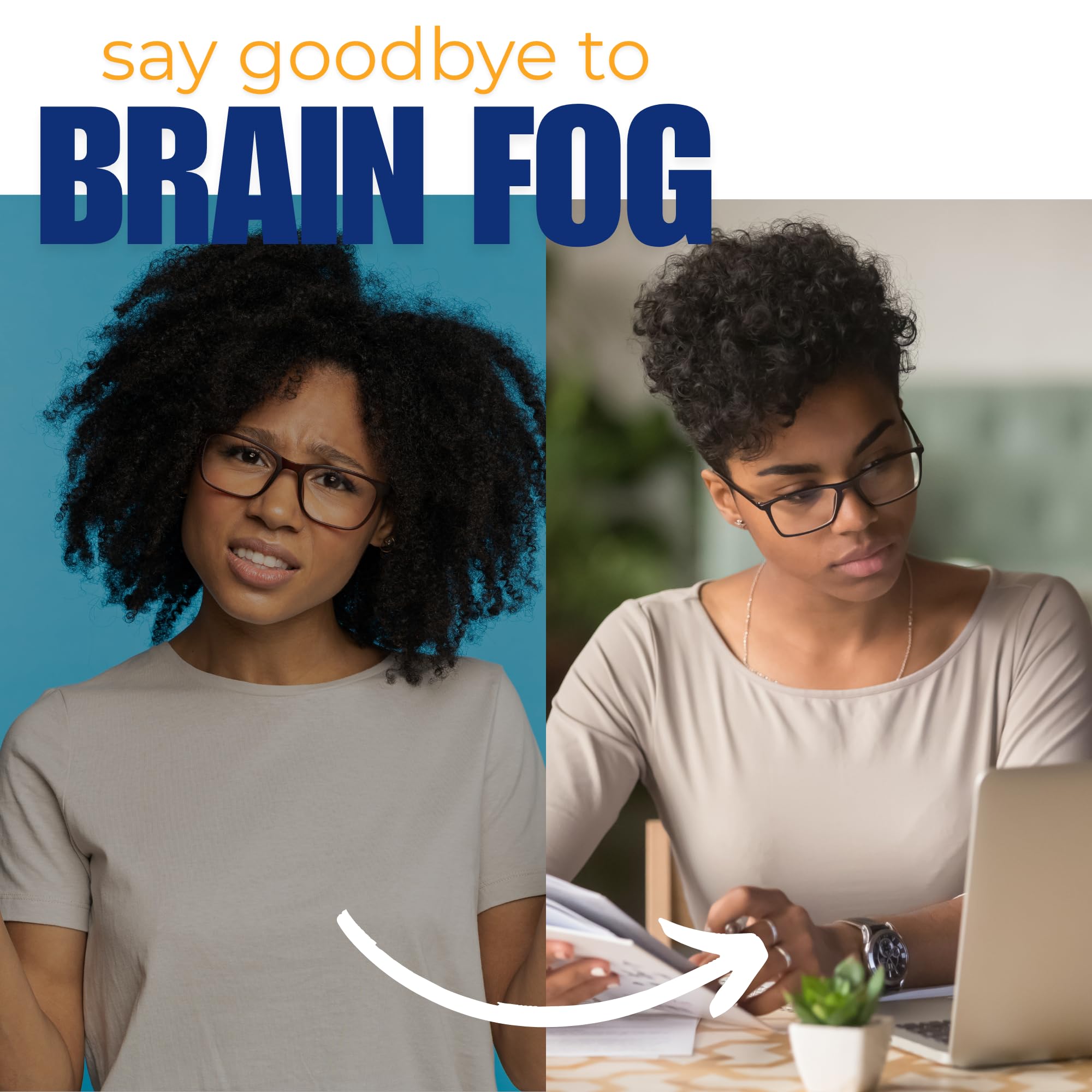 Kaya Naturals Neuro Brain bottle side view highlights portable capsules for energy