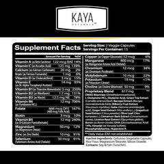 Kaya Naturals Neuro Brain bottle side view highlighting easy-to-swallow capsules