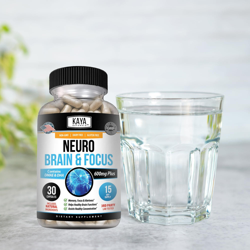 Kaya Naturals Neuro Brain capsule dispense showing portion control for routines