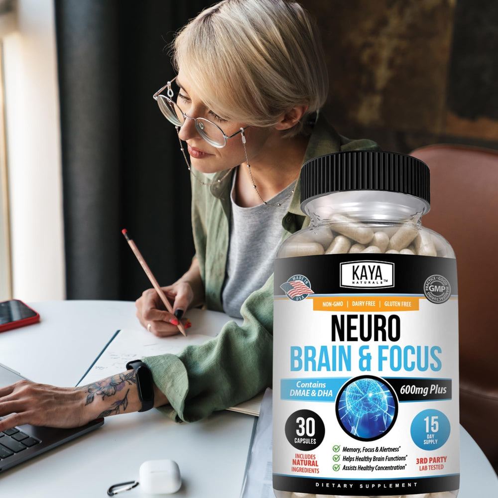Kaya Naturals Neuro Brain in-use scene during study or work focus