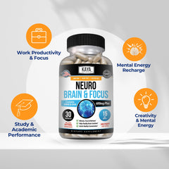 Kaya Naturals Neuro Brain label detail with cognitive goals in view