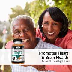 Kaya Naturals Omega-3 gummies label highlights EPA and DHA content.