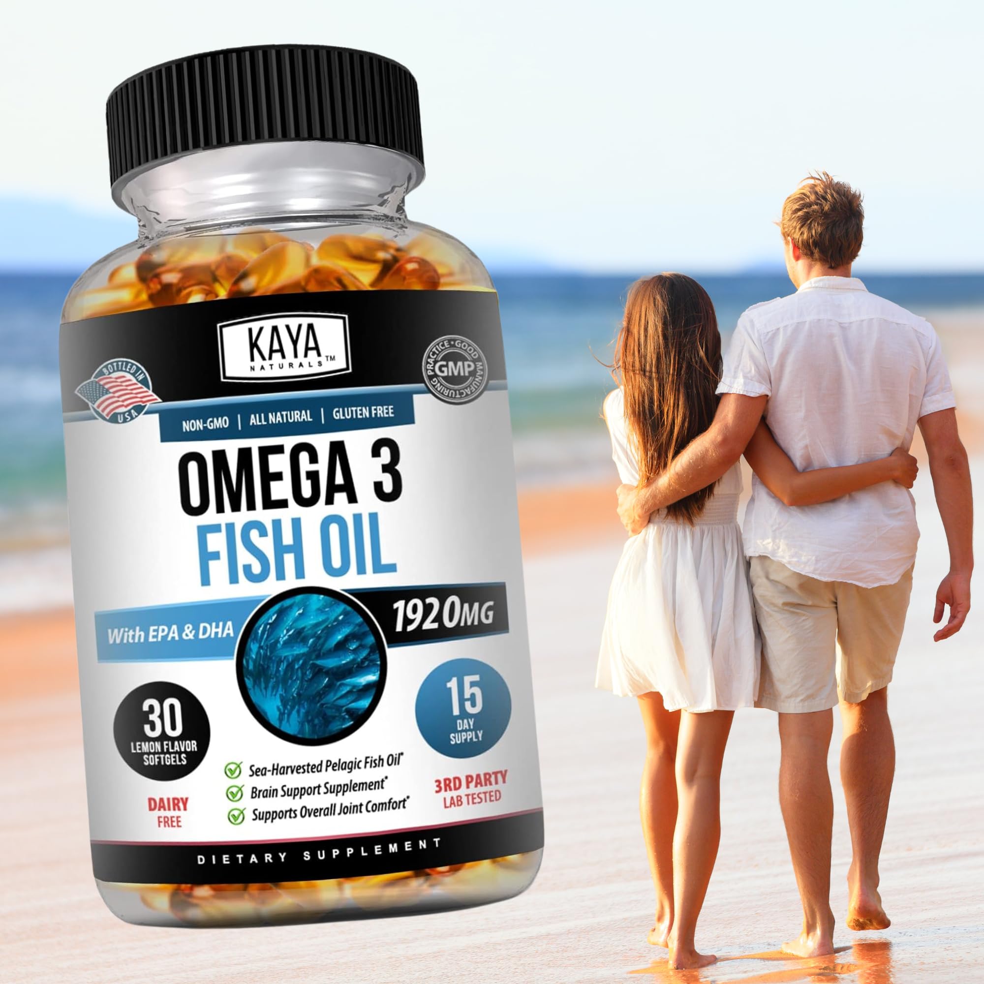 Kaya Naturals Omega-3 sea-harvest source highlights sustainable oil origin