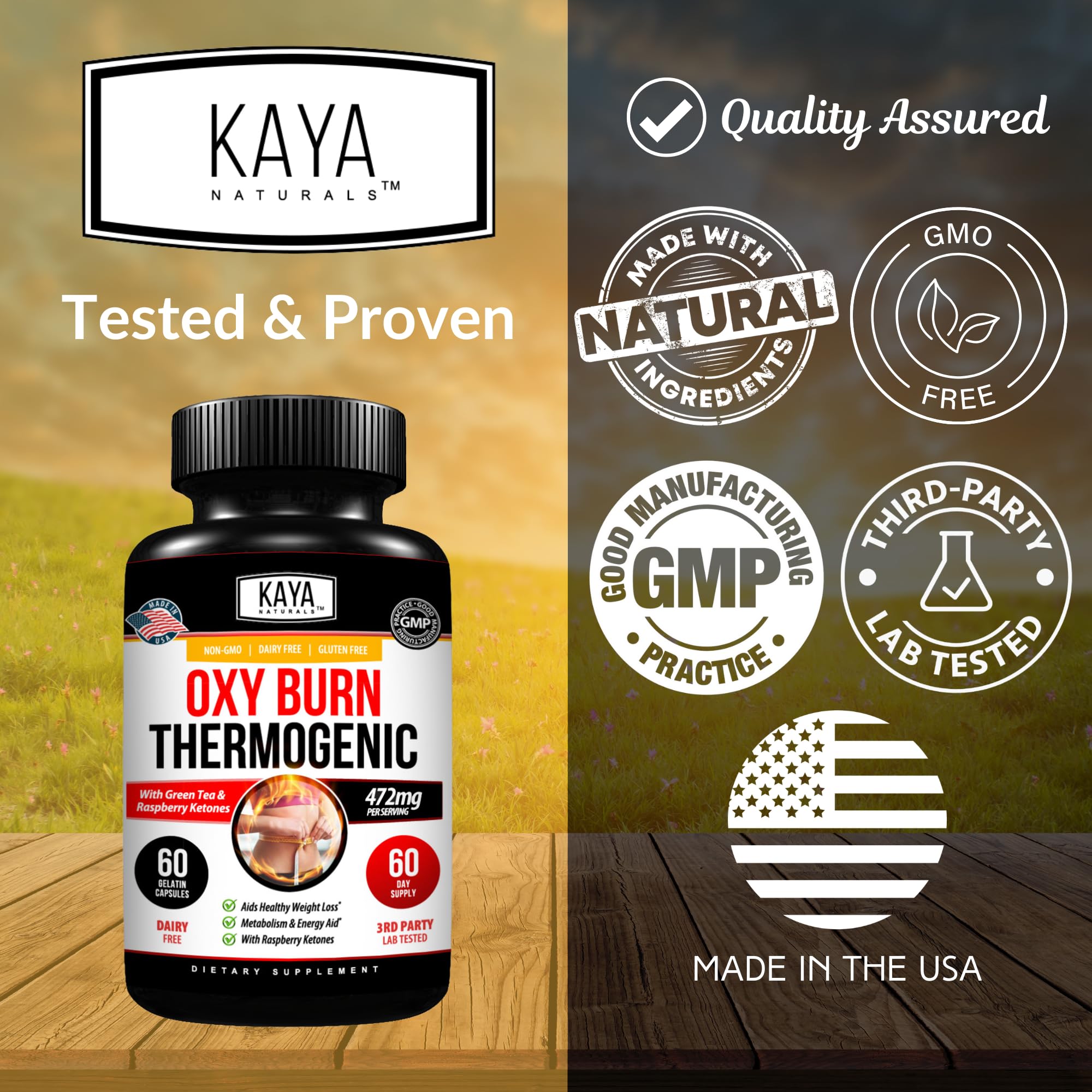 Kaya Naturals Oxy Burn energy scene during workouts.
