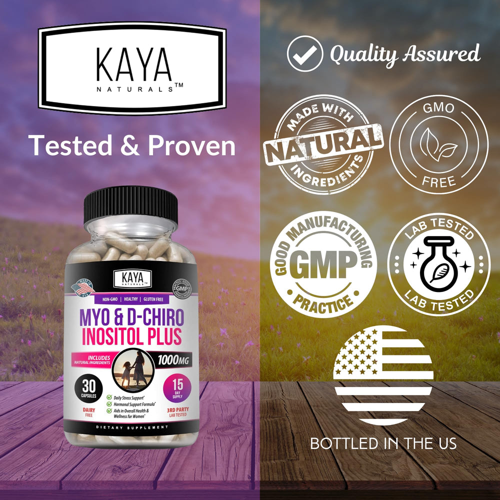 Kaya Naturals third-party tested seal ensures purity for safe use.