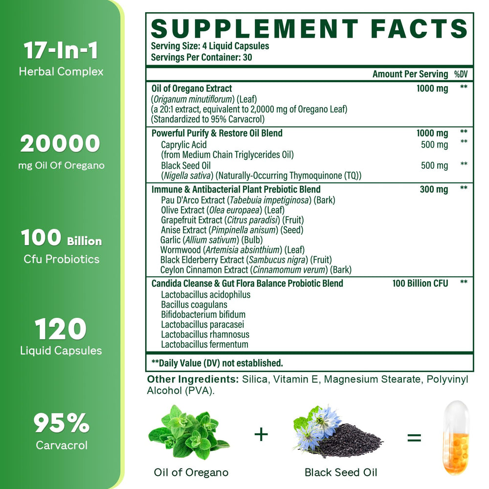 KCORMES oregano oil with caprylic acid for balance