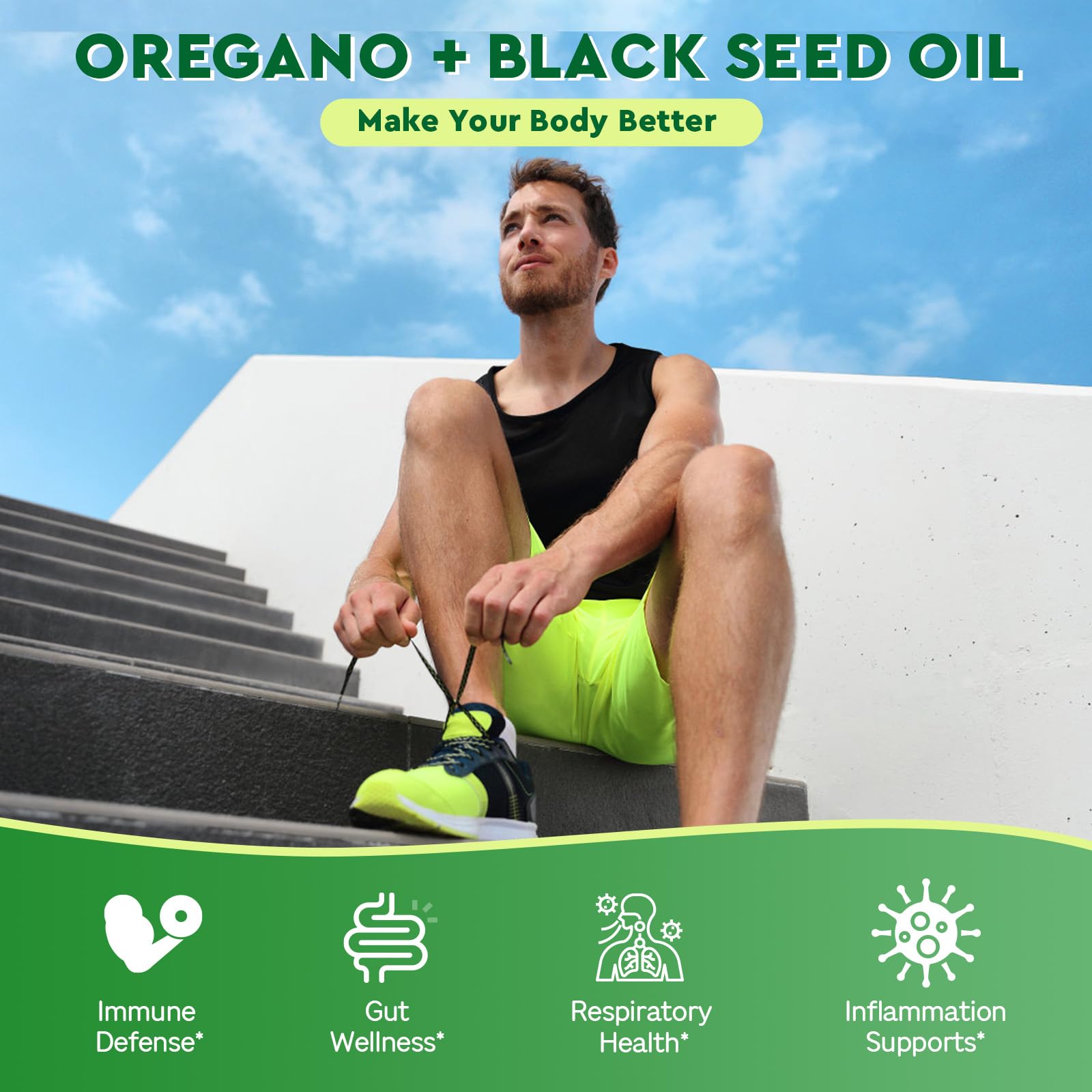 KCORMES oregano oil capsules being dispensed for daily use