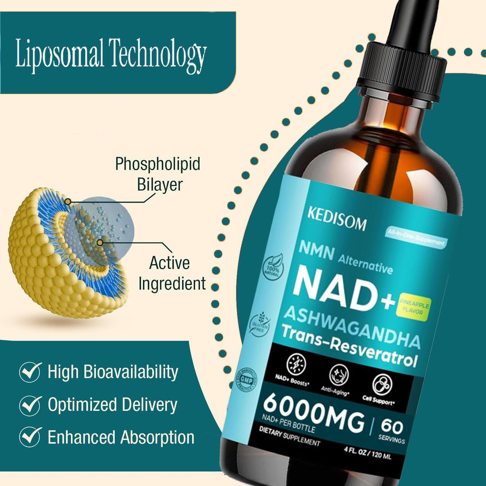 KEDISOM NAD pineapple flavor drops, pleasant taste for regular supplement routine.