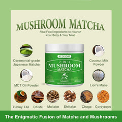 KEDISOM Matcha powder scoop highlights creamy coconut-milk flavor in the mix.