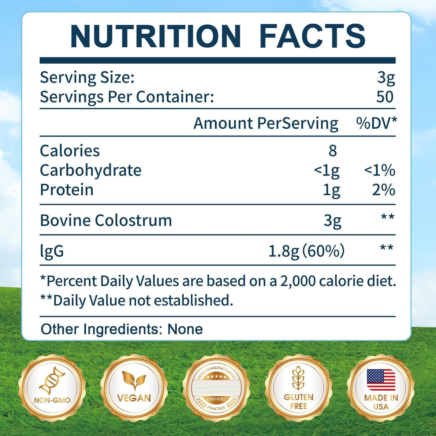 KEDISOM unflavored colostrum powder dissolving smoothly in cold liquid