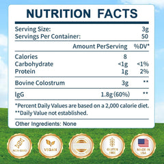 KEDISOM unflavored colostrum powder dissolving smoothly in cold liquid