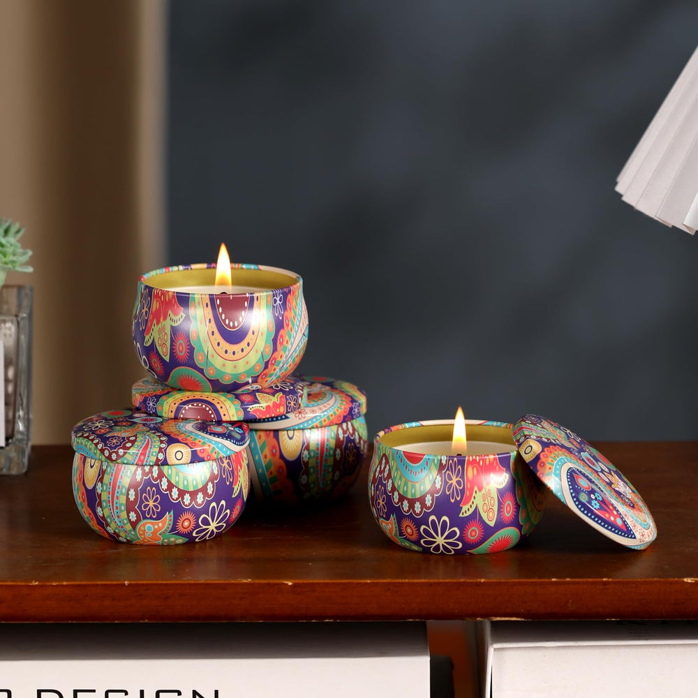 kedtui Scented Candles Gift Set on heat-safe surface ensures safe use
