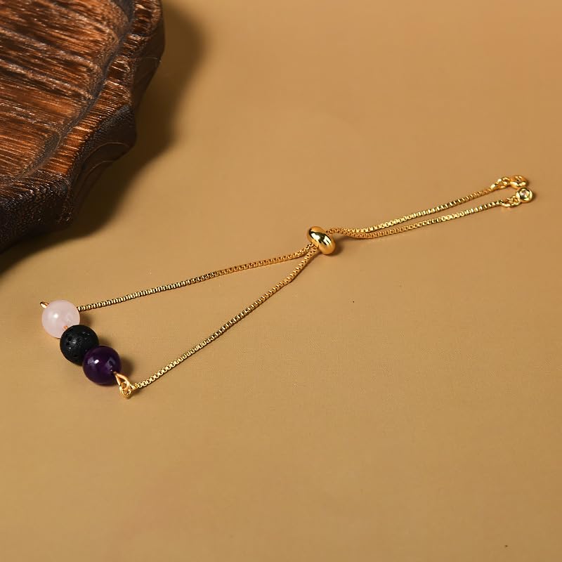 Kefley adjustable beaded bracelet for mindful breathing and flexible fit.
