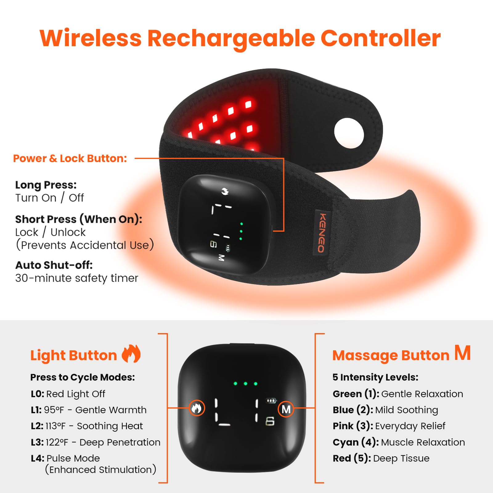 Keneo wristband worn on a wrist in an office setting for discreet daily comfort.